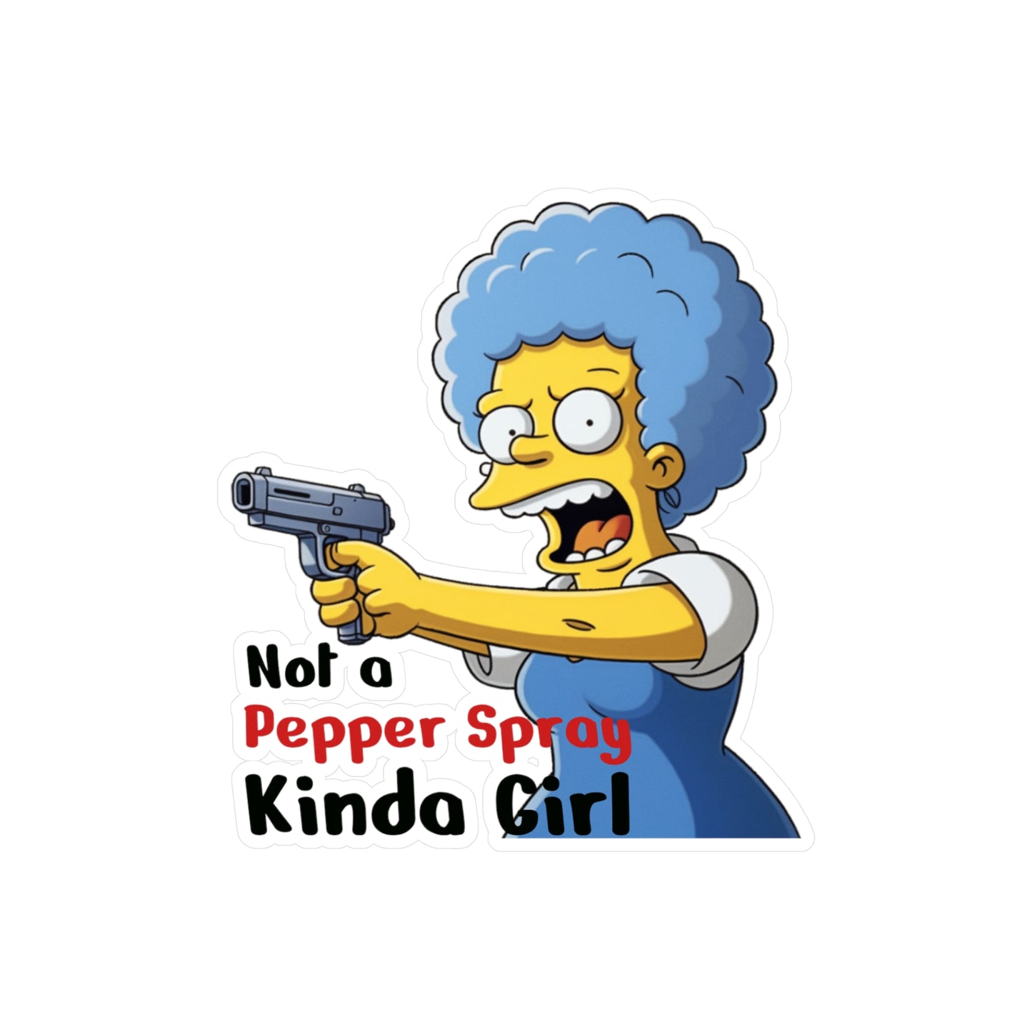 Not a pepper spray kinda girl vinyl decal