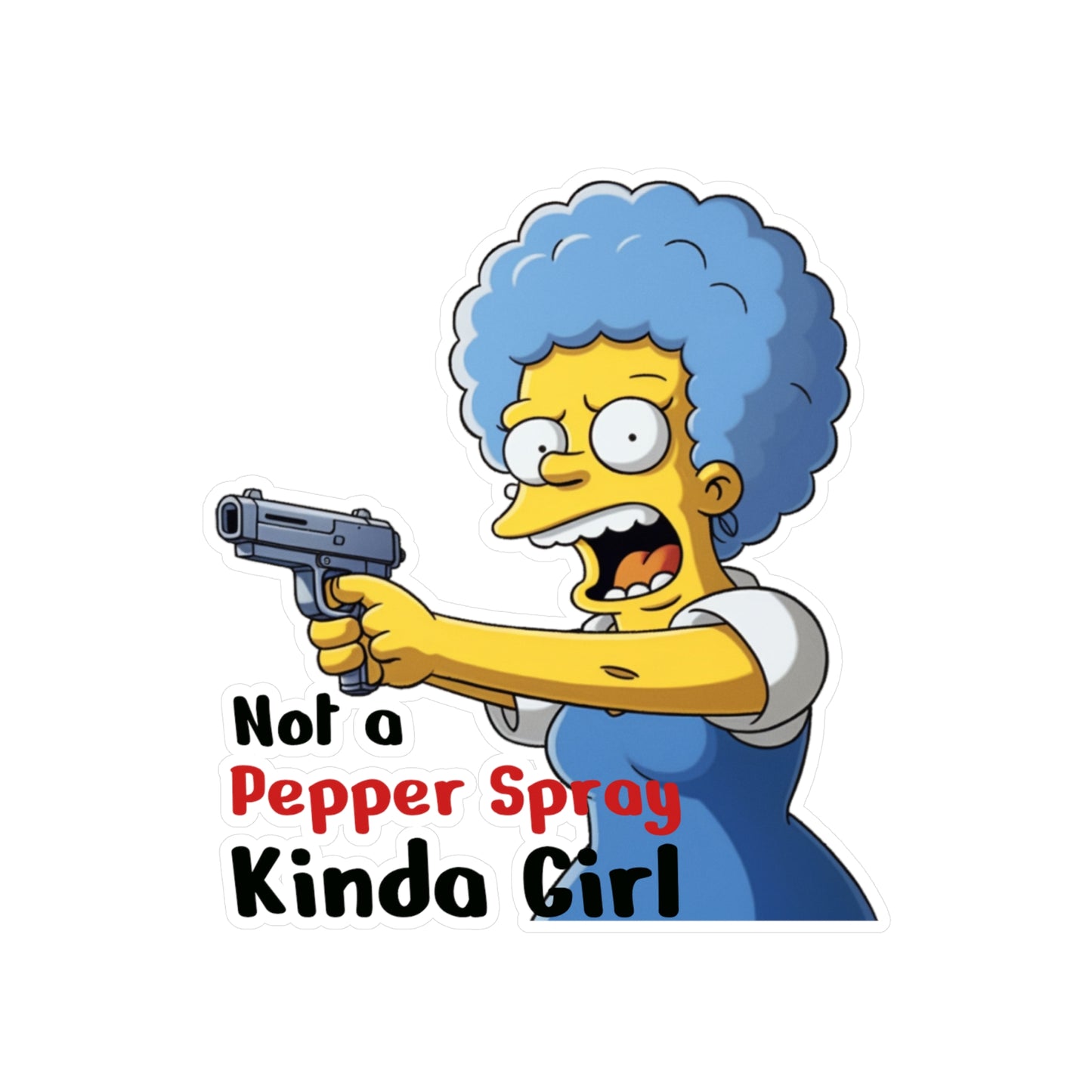 Not a pepper spray kinda girl vinyl decal