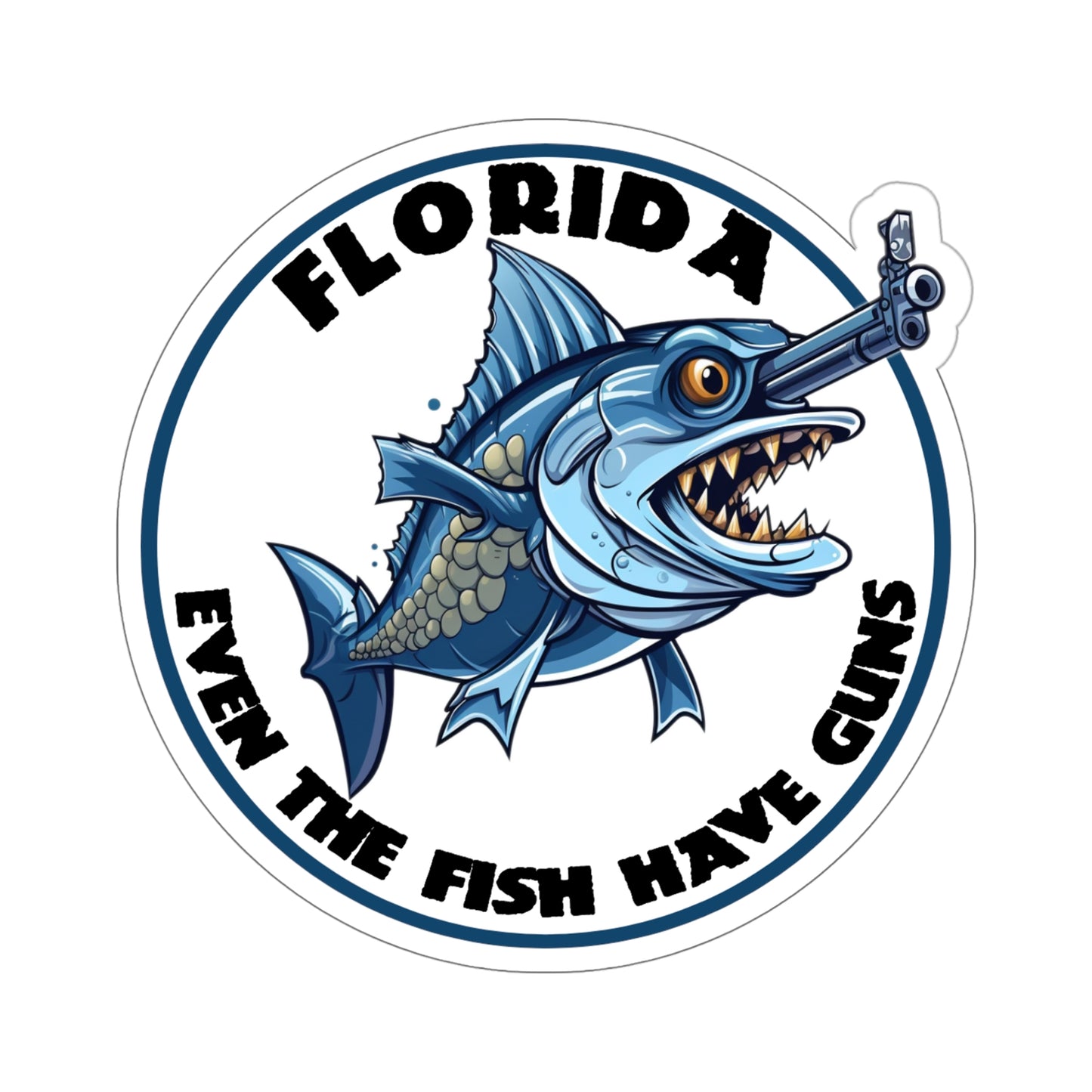 Florida: Even Fish Have Guns Tactical Sticker