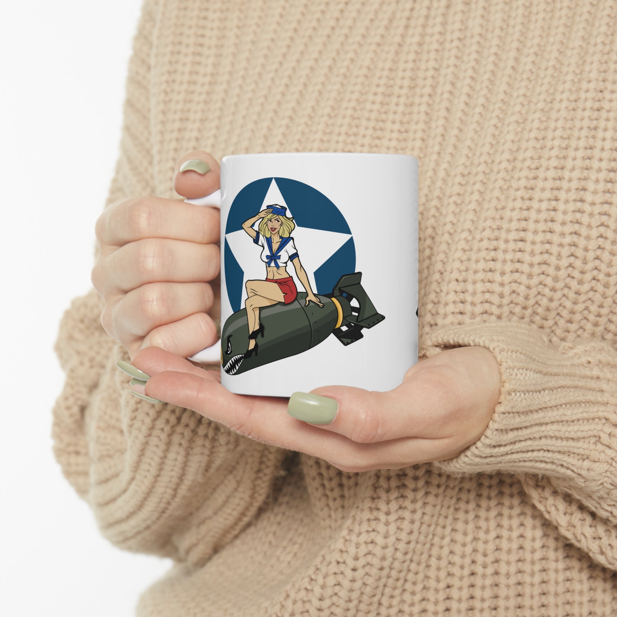 IJ Tactical Bomber Girl Ceramic Mug 11oz