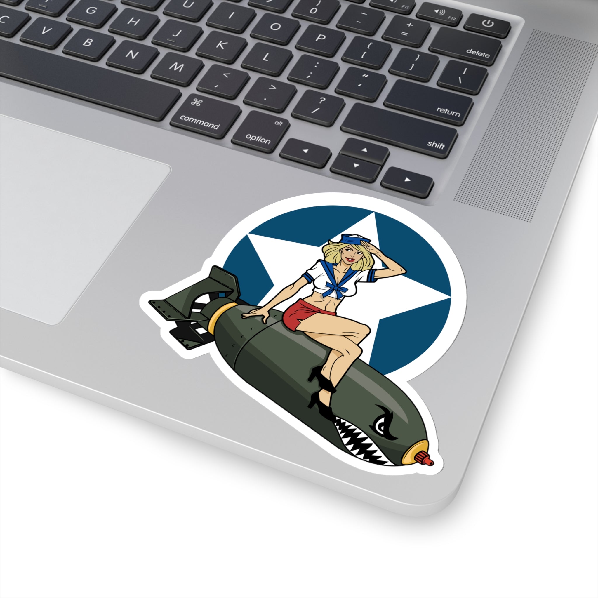 Bomber Girl Cut Out Sticker