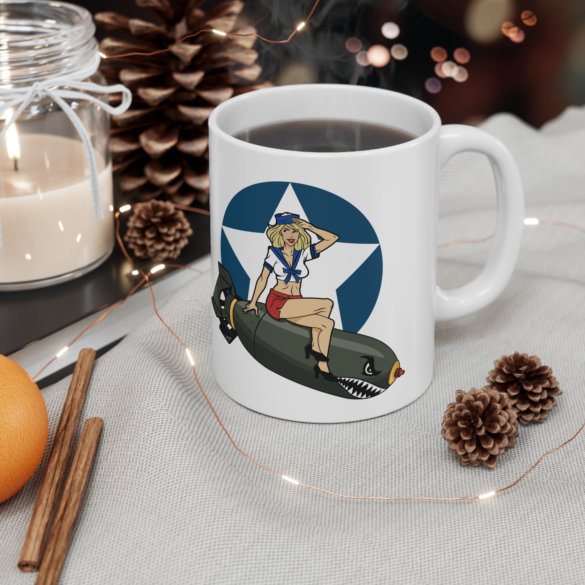 IJ Tactical Bomber Girl Ceramic Mug 11oz