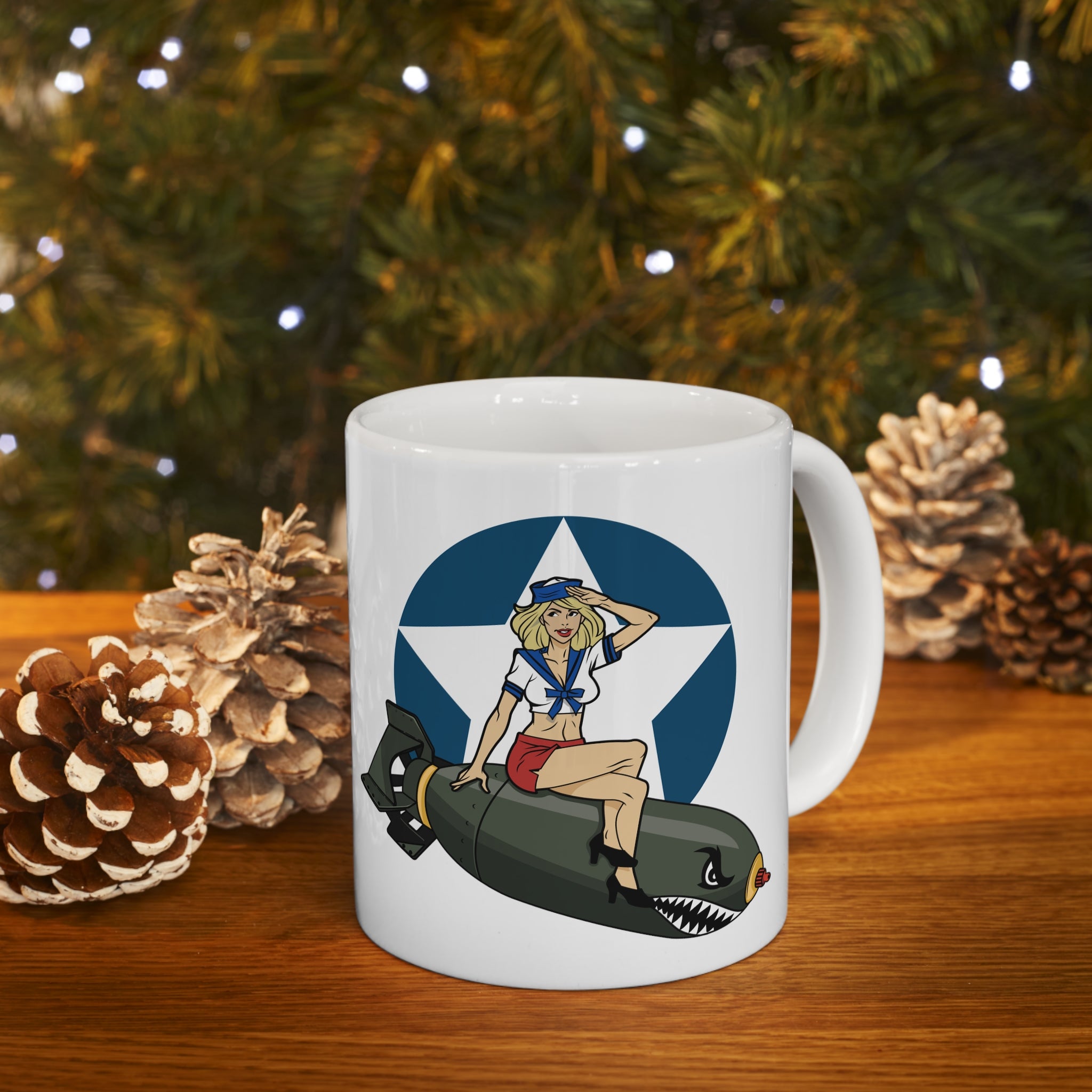 IJ Tactical Bomber Girl Ceramic Mug 11oz