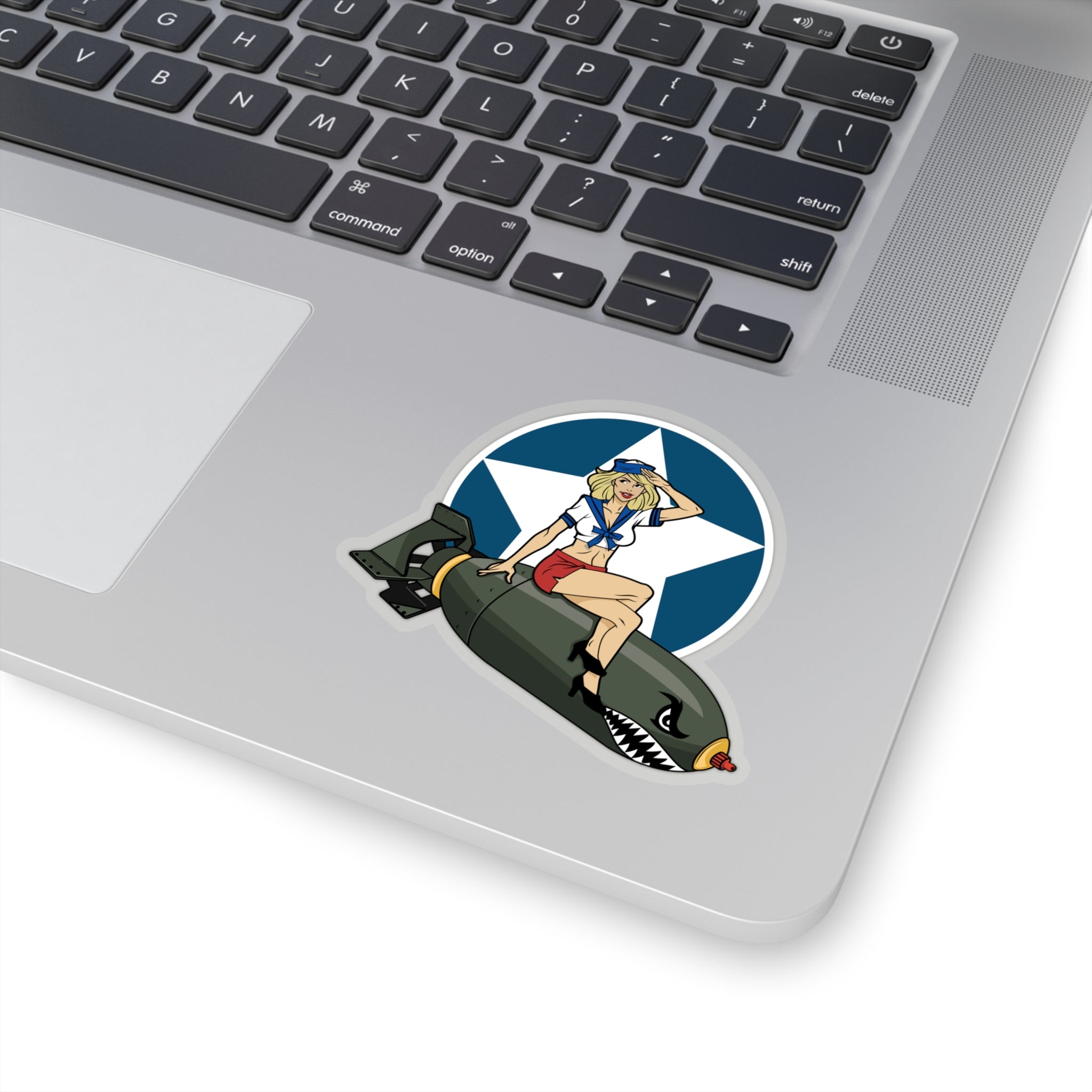 Bomber Girl Cut Out Sticker