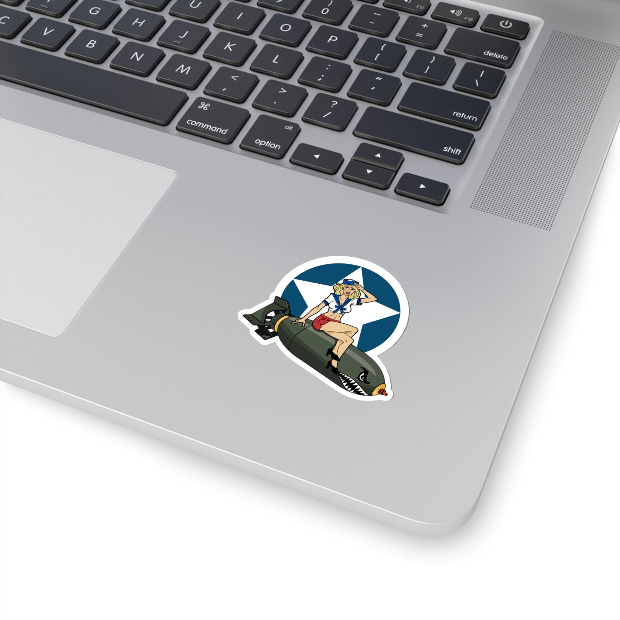 Bomber Girl Cut Out Sticker