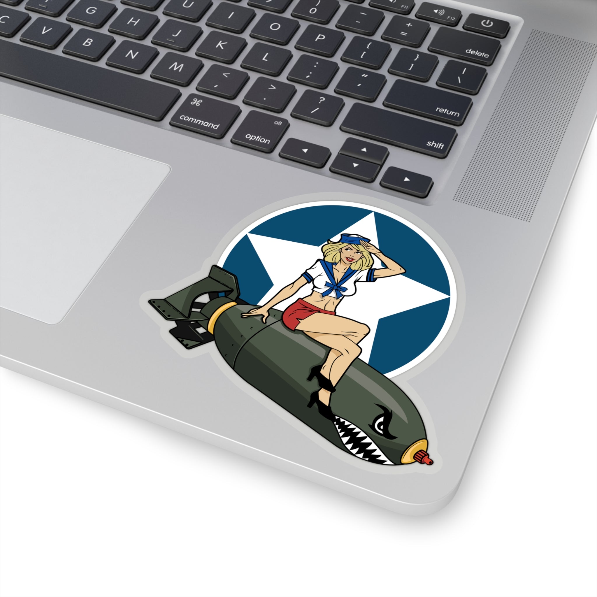 Bomber Girl Cut Out Sticker