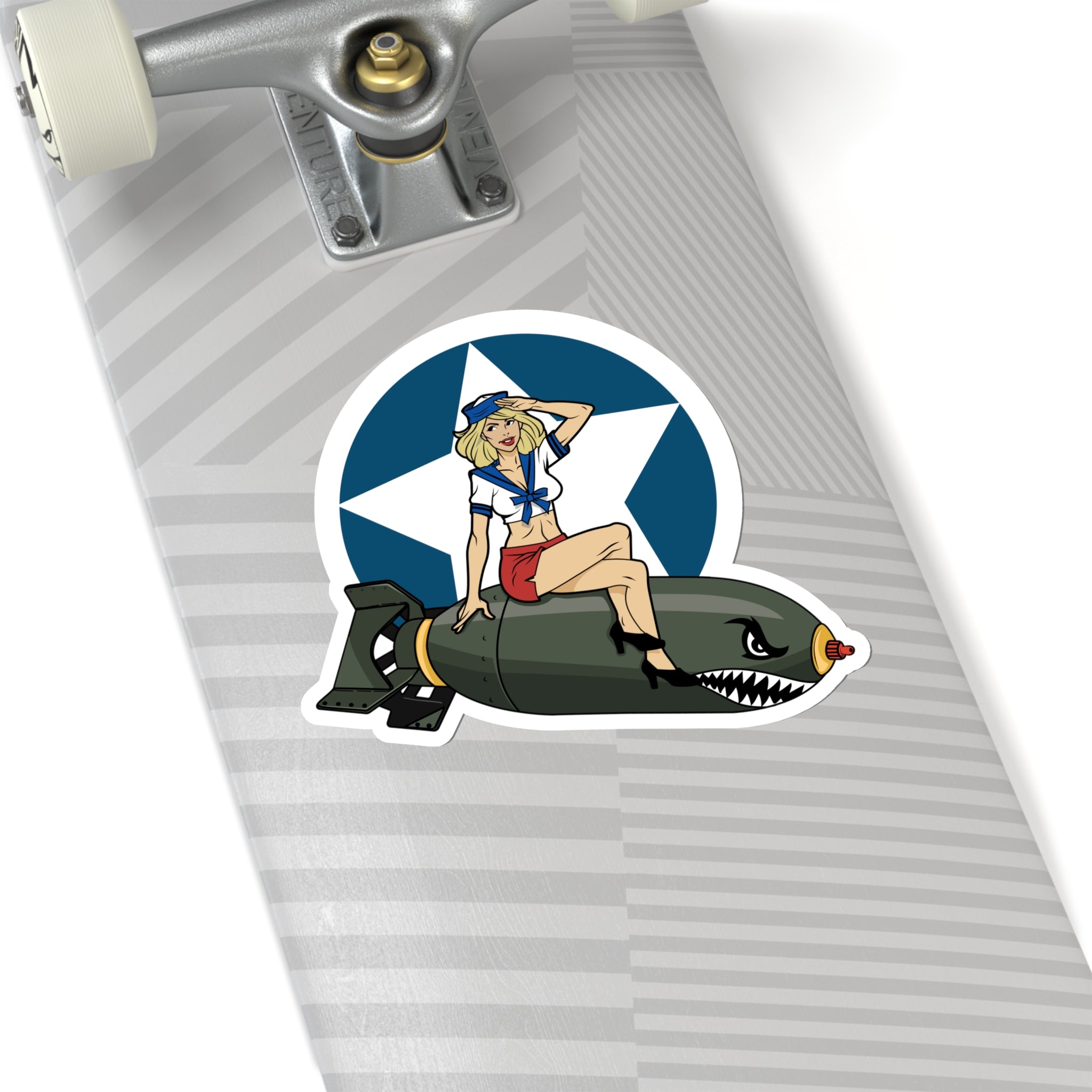 Bomber Girl Cut Out Sticker