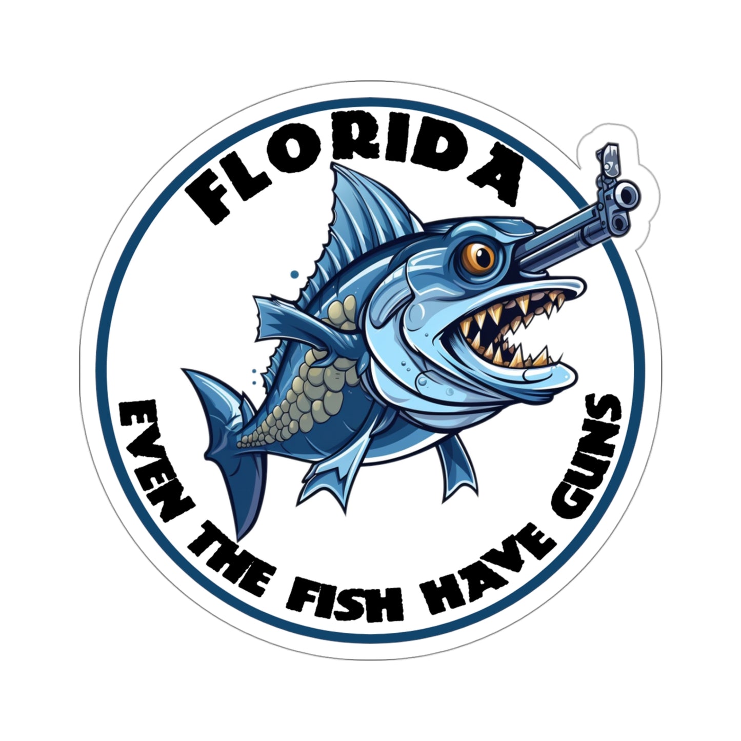 Florida: Even Fish Have Guns Tactical Sticker
