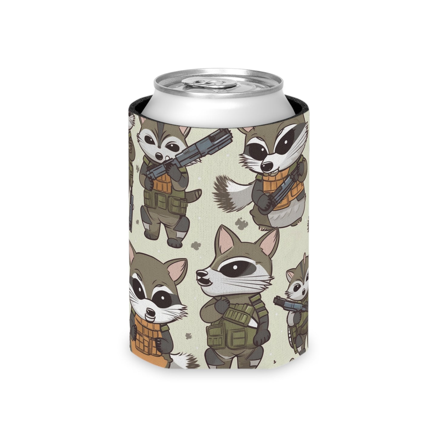 Tactical Raccoon Can Cooler