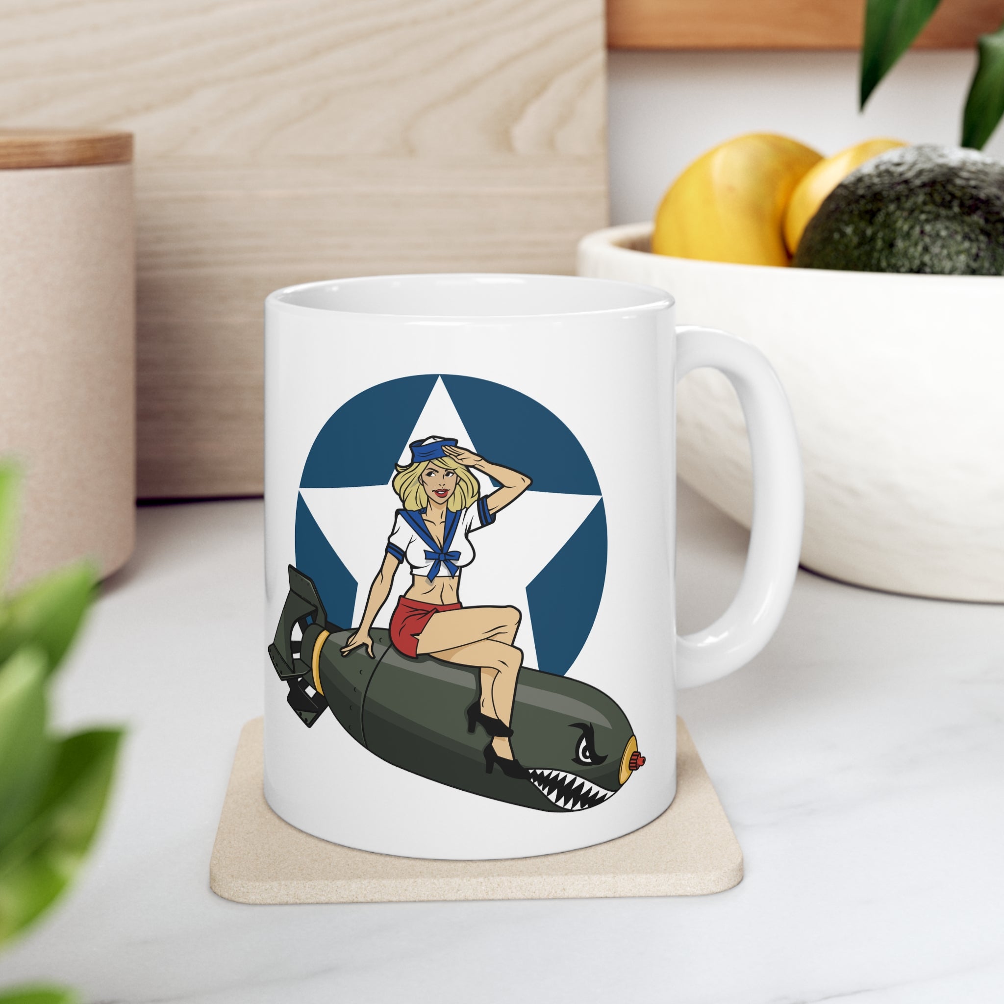 IJ Tactical Bomber Girl Ceramic Mug 11oz