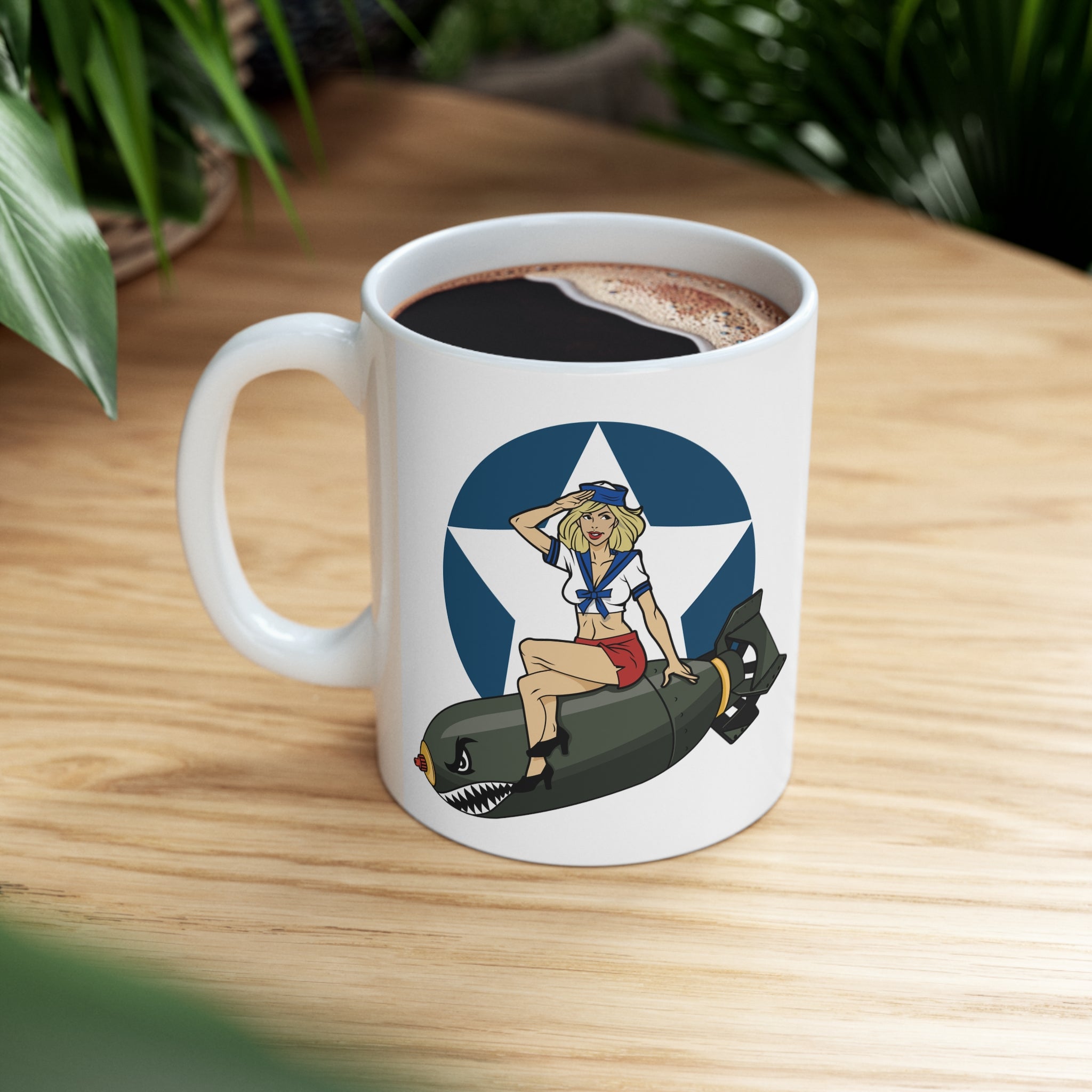 IJ Tactical Bomber Girl Ceramic Mug 11oz