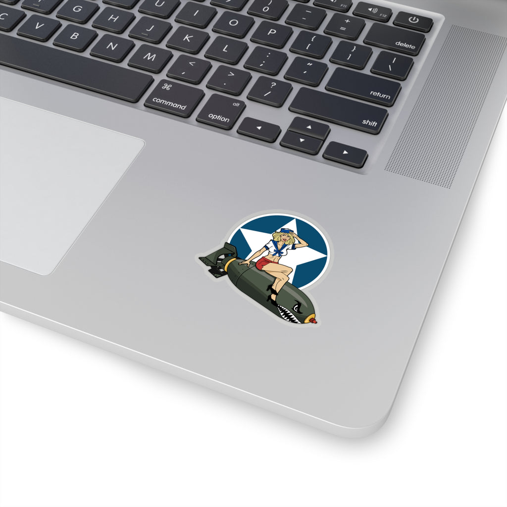 Bomber Girl Cut Out Sticker