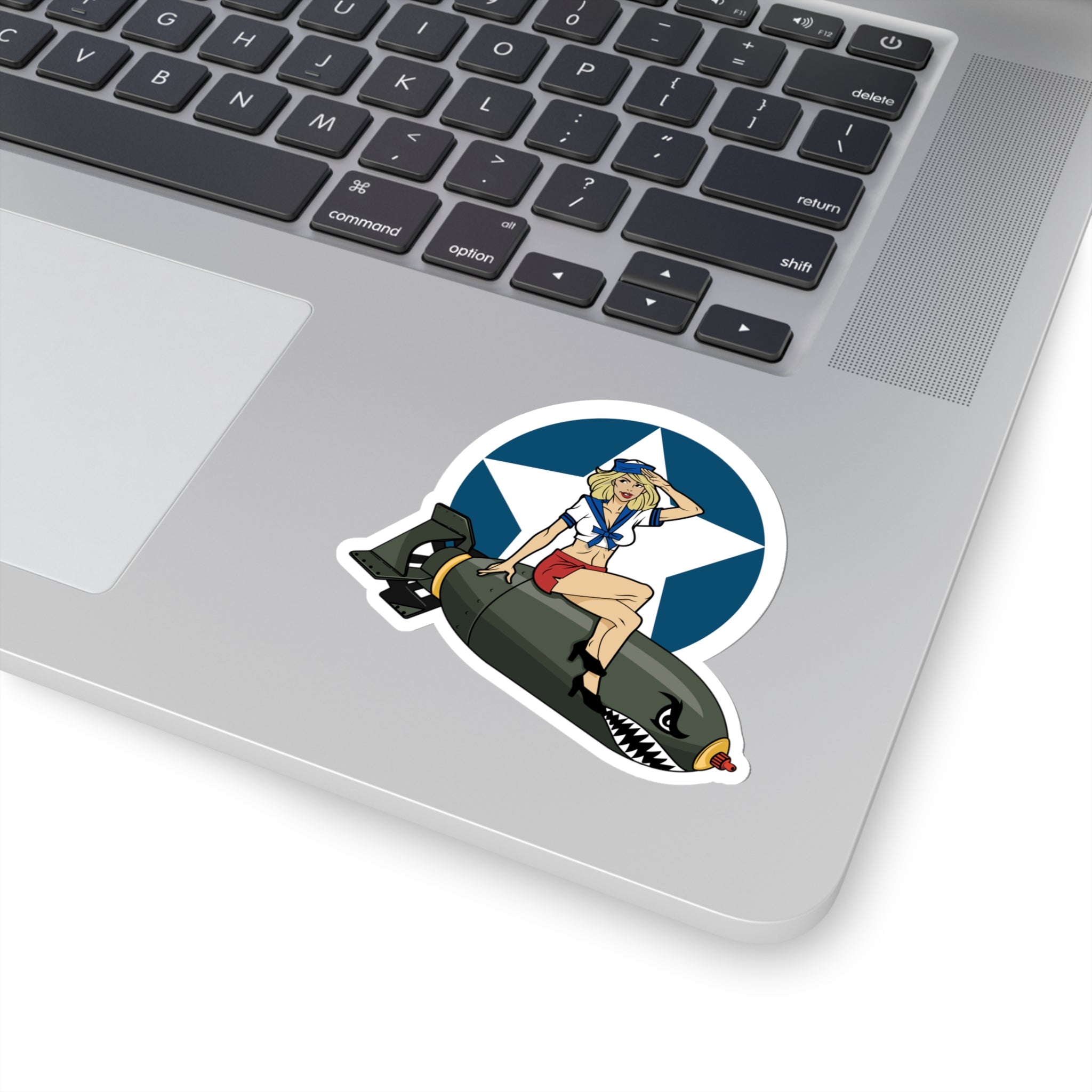 Bomber Girl Cut Out Sticker
